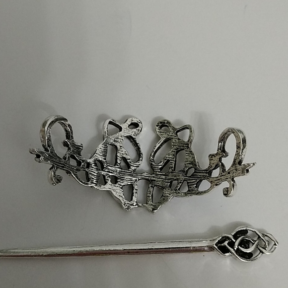 New Celtic Silver-tone Hairpin Stickpin Barrett - Picture 4 of 8